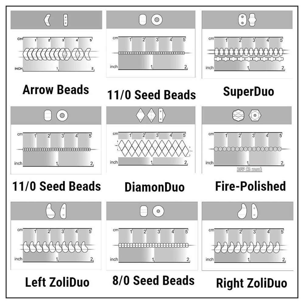 6999 ScaraBeads, Set of Czech Pressed and Faceted Glass Beads in Different - Picture 3 of 7